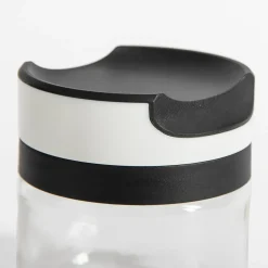 Clearance inny Pojemnik szklany z czarno-białą pokrywką 300 ml
