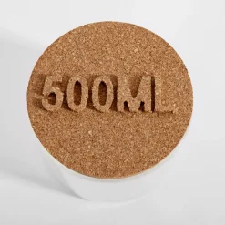 Sale Pojemnik szklany z korkową pokrywką 500 ml