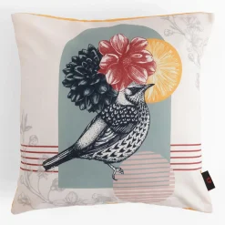 Discount inny Poszewka dekoracyjna biało-pomarańczowa DALI 45x45 cm