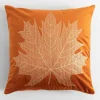 Sale inny Poszewka dekoracyjna w złoty liść pomarańczowa MAPLE 45x45 cm