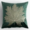 Sale inny Poszewka dekoracyjna w złoty liść zielona MAPLE 45x45 cm