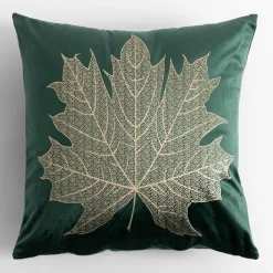 Sale inny Poszewka dekoracyjna w złoty liść zielona MAPLE 45x45 cm