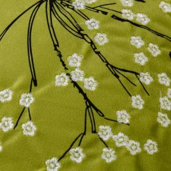 Clearance Estetica Poszewka welurowa z haftem zielona ANISE 45x45 cm