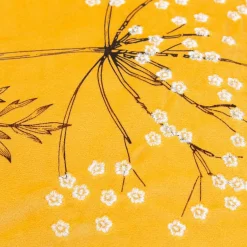 Estetica Poszewki I Poduszki Dekoracyjne^Poszewka welurowa z haftem żółta ANISE 45x45 cm
