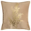 New Estetica Poszewka welurowa z motywem roślinnym beżowa HERBS 45x45 cm