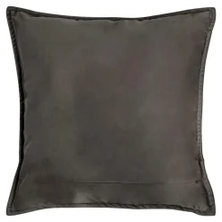 Estetica Poszewki I Poduszki Dekoracyjne^Poszewka welurowa z motywem roślinnym szara HERBS 45x45 cm