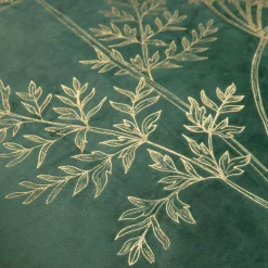 Best Estetica Poszewka welurowa z motywem roślinnym zielona HERBS 45x45 cm