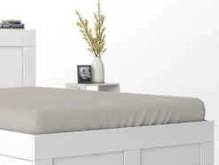 Prześcieradła^Prześcieradło bawełniane z gumką beżowe PURE 160x200 cm