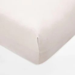 inny Prześcieradła^Prześcieradło jersey z gumką beżowe IVETTE 160x200 cm