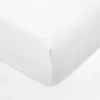 inny Prześcieradła^Prześcieradło jersey z gumką białe IVETTE 200x220 cm