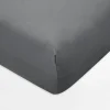 Sale inny Prześcieradło jersey z gumką ciemnoszare IVETTE 160x200 cm