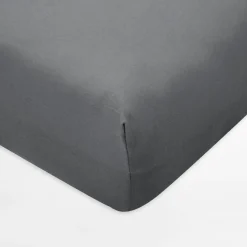 Sale inny Prześcieradło jersey z gumką ciemnoszare IVETTE 160x200 cm