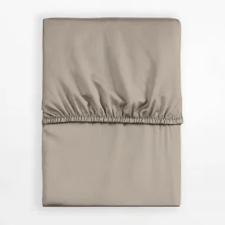 inny Prześcieradła^Prześcieradło satynowe z gumką taupe PURE 140x200 cm
