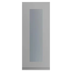 Qubik Przeszklony front drzwi PIANO 40x98 szary mat