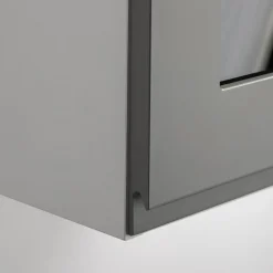 Qubik Fronty Przeszklone^Przeszklony front drzwi PIANO 40x76,5 szary mat