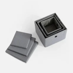 Outlet inny Pudełko do przechowywania szare 24x24x18 cm