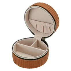 Outlet Pudełko na biżuterię jasnobrązowe 8x8x5,5 cm