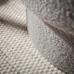 New inny Puf okrągły boucle jasnoszary IQOMO