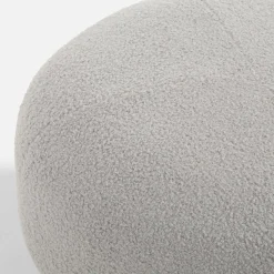New inny Puf okrągły boucle jasnoszary IQOMO