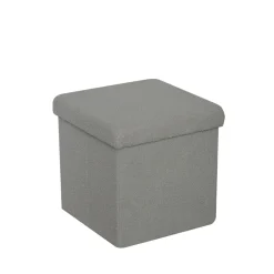 Pufy I Podnóżki^Puf składany BOUCLE szary 38 cm