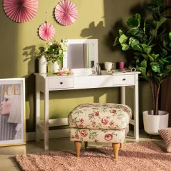 Clearance Impresti Puf w róże ROSE