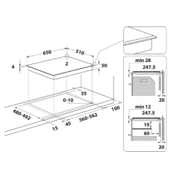 WHIRLPOOL Płyta indukcyjna z powłoką iXelium WLB4265BFIXL