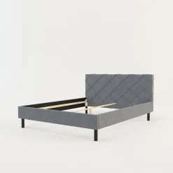 inny Łóżka^Rama łóżka szara BASIC ALBERTO 180x200 cm