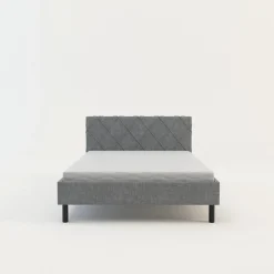 Łóżka Tapicerowane|Łóżka^Rama łóżka szara BASIC ALBERTO 140x200 cm
