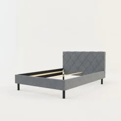 Łóżka Tapicerowane|Łóżka^Rama łóżka szara BASIC ALBERTO 140x200 cm