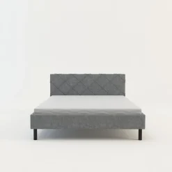 Łóżka Tapicerowane|Łóżka^Rama łóżka szara BASIC ALBERTO 160x200 cm