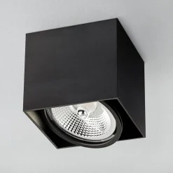 Outlet Zumaline Reflektor natynkowy 1-punktowy czarny BOX1 13,2x13,2 cm
