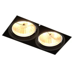 Zumaline Spoty Wpuszczane^Reflektor podtynkowy 2-punktowy czarny ONEON DL - długość 30 cm