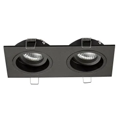 Discount Zumaline Reflektor podtynkowy 2-punktowy czarny CHUCK DL 2 SQUARE