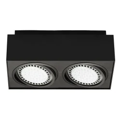 Outlet Zumaline Reflektor 2-punktowy natynkowy czarny BOXY CL 2