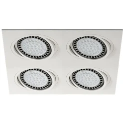 Outlet Zumaline Reflektor 4-punktowy podtynkowy biały BOXY DL 4