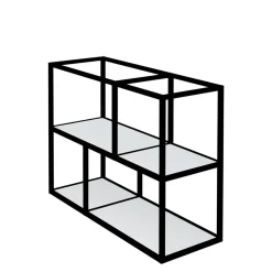 Qubik Regały I Półki^Regał KAMPO 100,2 cm + białe półki INSIDE