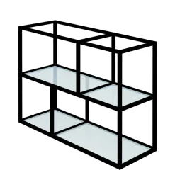 Sale Regał KAMPO 100,2 cm + szklane półki INSIDE
