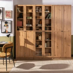 Hot inny Regał przeszklony BEN dąb artisan