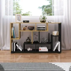 Dzieci Regały Dla Dzieci|Szafki^Regał UNIWERSUM dąb artisan/czarny