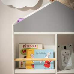 New inny Regał w kształcie domku GUSISI biało-szary