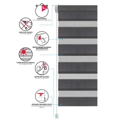 Best Roleta DZIEŃ NOC 61,5x140 cm
