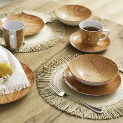 New Lubiana Salaterka porcelanowa pomarańczowa CZTERY PORY ROKU 17,5 cm