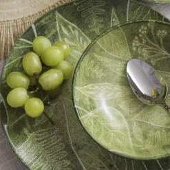 Lubiana Miski, Patery I Półmiski^Salaterka porcelanowa zielona CZTERY PORY ROKU 17,5 cm