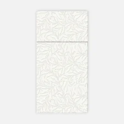 Hot Paw Serwetki z kieszonką na sztućce białe POCKET INSPIRATION FLORAL, 16 szt.