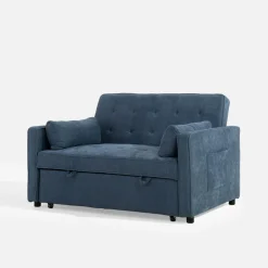 Sale Sofa 133 cm niebieska SYLWERO