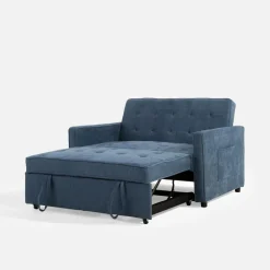 Sale Sofa 133 cm niebieska SYLWERO