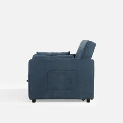 Sale Sofa 133 cm niebieska SYLWERO