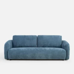 inny Sofa 3 osobowa, rozkładana z pojemnikiem granatowa PORTO