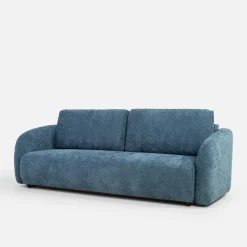 inny Sofa 3 osobowa, rozkładana z pojemnikiem granatowa PORTO