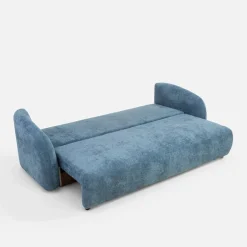 inny Sofa 3 osobowa, rozkładana z pojemnikiem granatowa PORTO